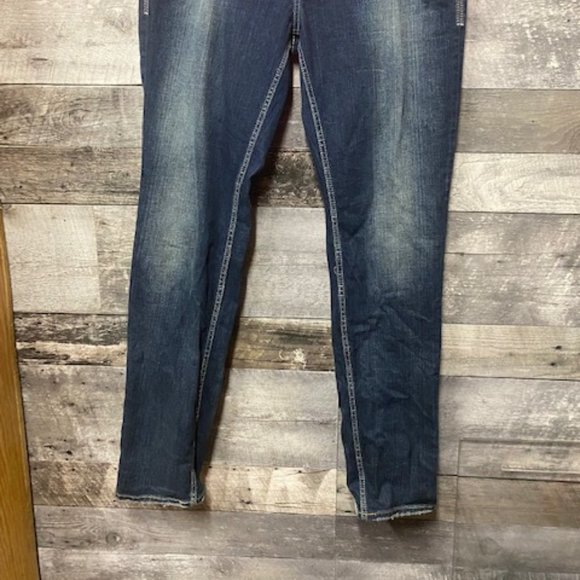 Womens 34/33 SILVER Jeans Aiko Mid Slim EUC - Picture 6 of 6